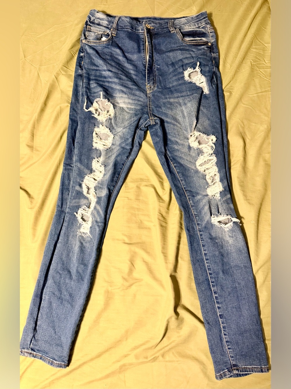Aeropostale super high-rise, jeggings, distressed